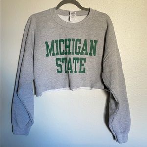 Michigan State cropped sweatshirt